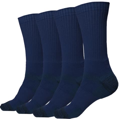 navy blue athletic crew socks.